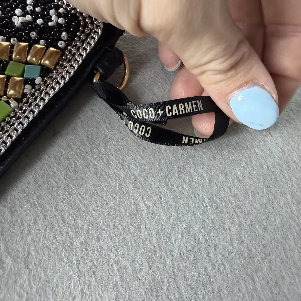 Coco & Carmen Beaded Clutch Wristlet Bag Boho Festival Travel